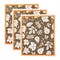 Contemporary Home Living Autumn Leaves Fall Harvest Swedish Dishcloths - 7.75" - Brown and Orange - Set of 3